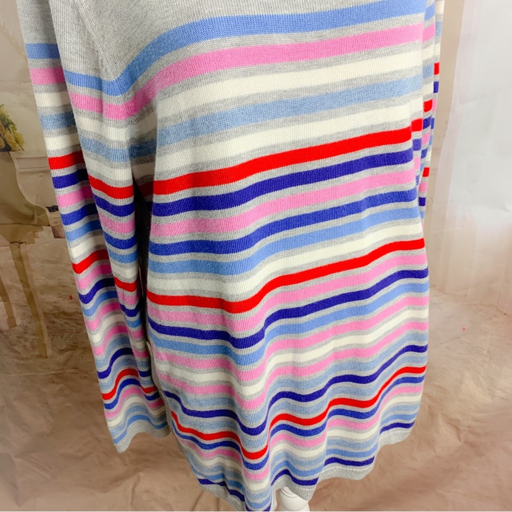 NEW Talbots Striped Side Button down Sweater - Picture 7 of 11